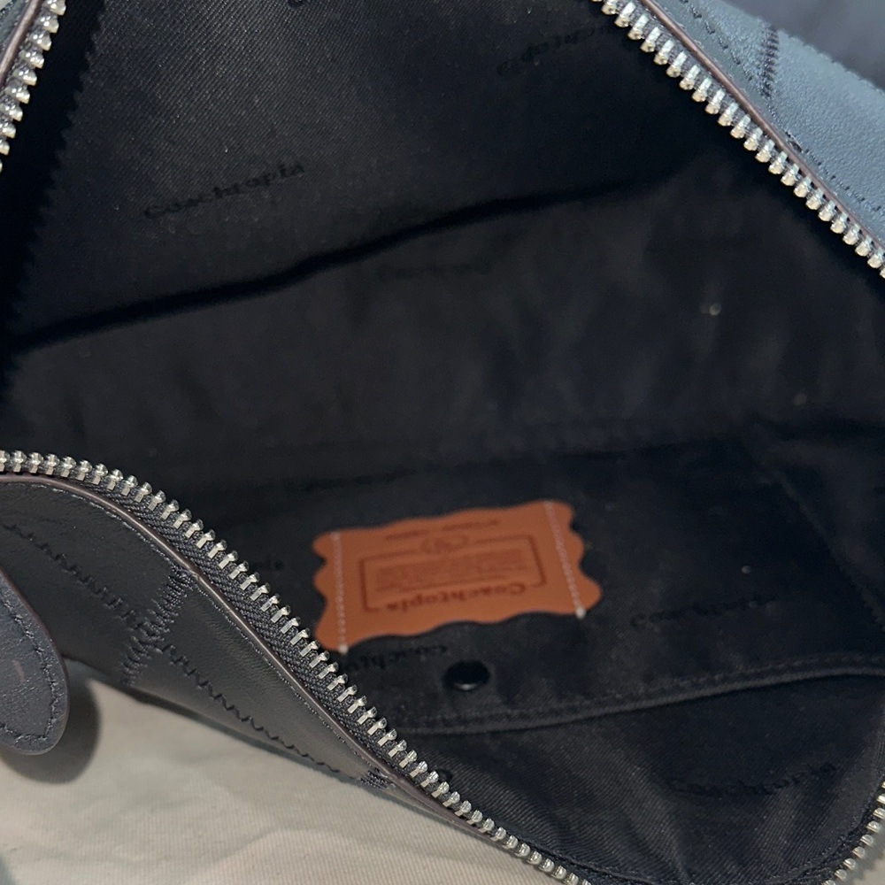 Coach Black Quilted Shoulder Bag - Picture 6 of 8